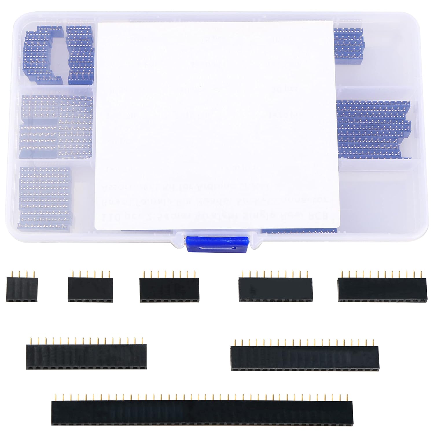 One-Day Sale: Up to 60% Off 110 pcs 2.54mm Straight Single Row PCB Board Female Pin Header Socket Connector Assortment Kit for Arduino Shield Exclusive Discount 90% Price 110 pcs 2.54mm Straight Single Row PCB Board Female Pin Header Socket Connector Assortment Kit for Arduino Shield