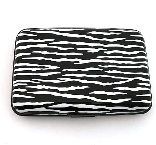 Hifuler Tarjetero de aluminio con bloqueo RFID, práctico tarjetero para tarjetas bancarias, tarjeta de identificación, tarjeta de compras, tarjeta