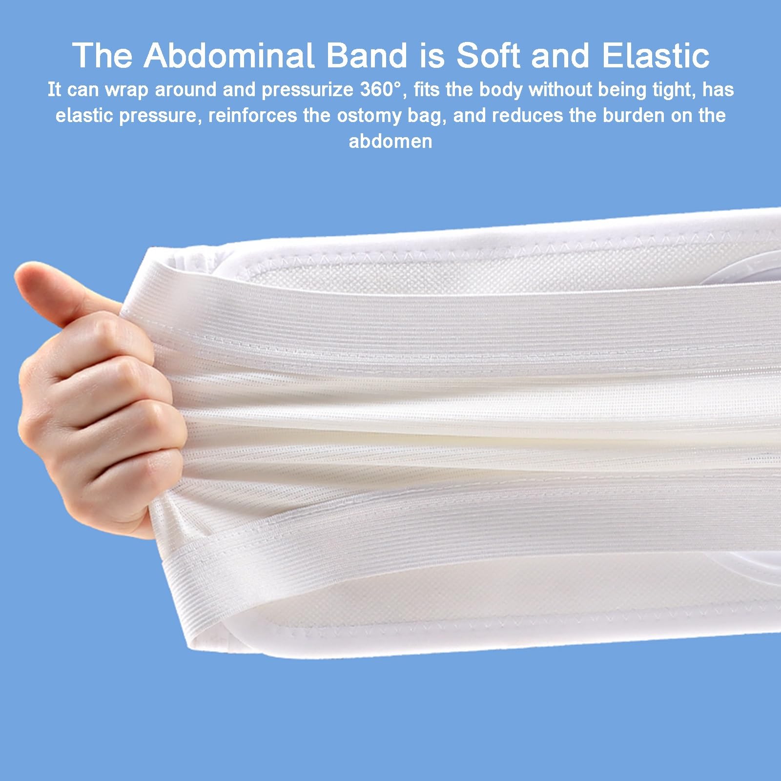 Fascia Addominale Post Operatoria, Fascia Elastica Lombare, Cintura Stoma, con 2 Anelli Centrali di Ricambio, Adatta alle Curve del Corpo, per Stomia Destra o Sinistra(XL)