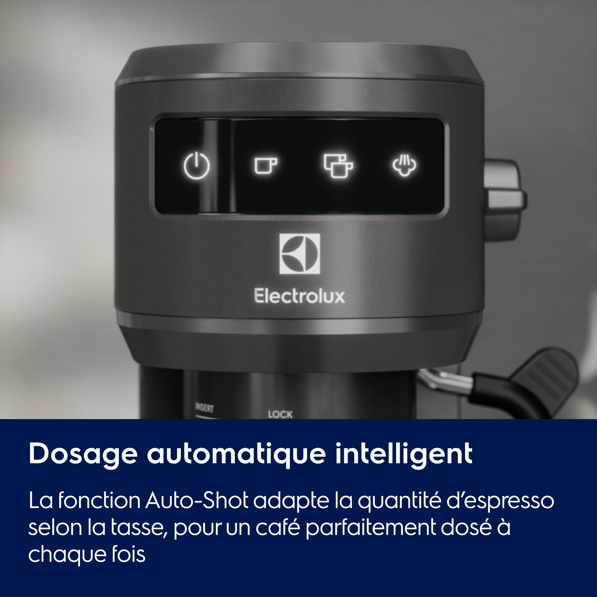 Electrolux Machine à expresso à cappuccino Explore 6 E6EC1-6BST, la Technologie Thermo Block, Filtre 2 en 1 ou insert pour dosettes ESE, égouttoir amovible, Mousseur à lait, Noire