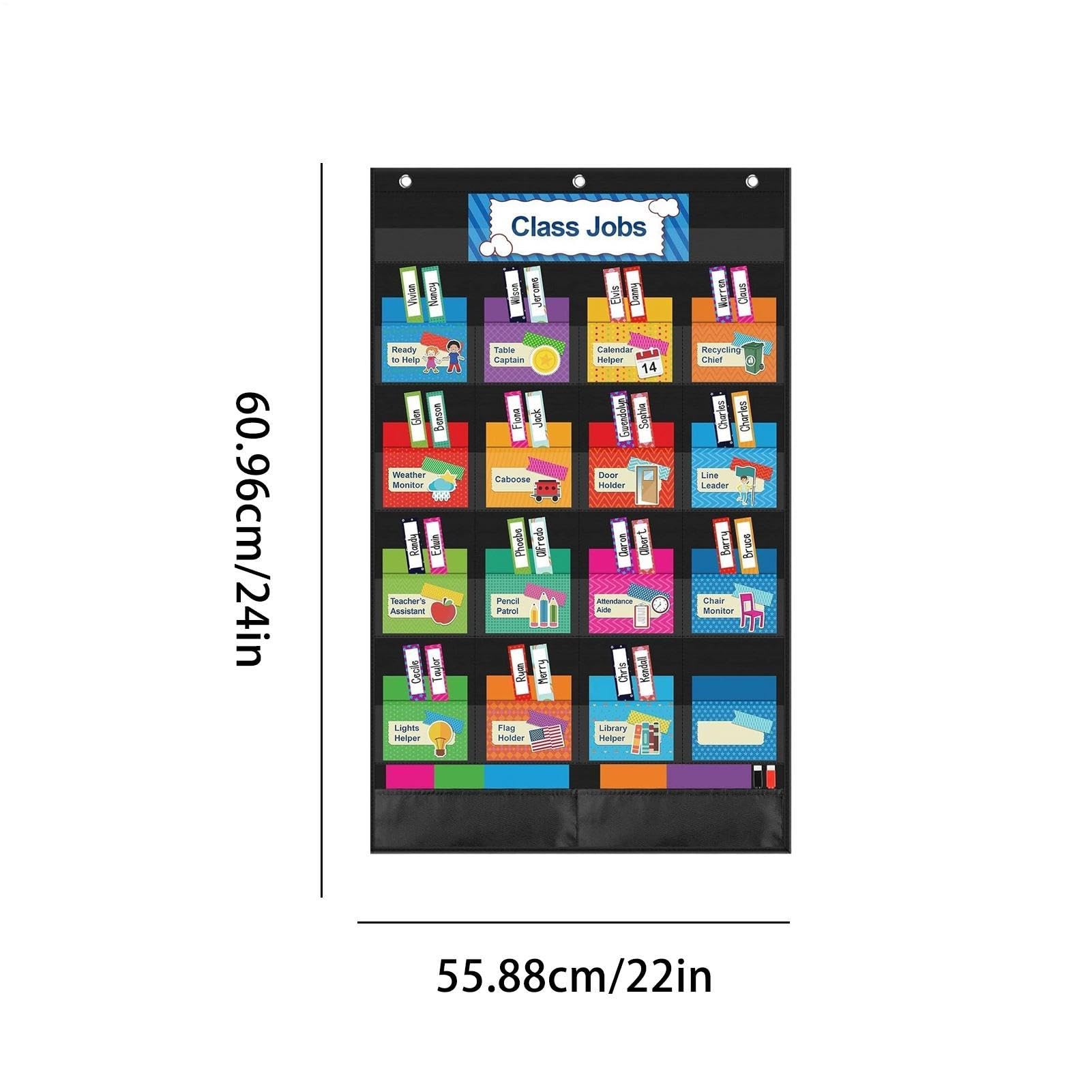 Incarichi di Classe | Organizer Didattico e Colorato per Insegnanti - Organizer Tascabile per Piccoli Bambini,per Attività Quotidiane Casa Ufficio Studio