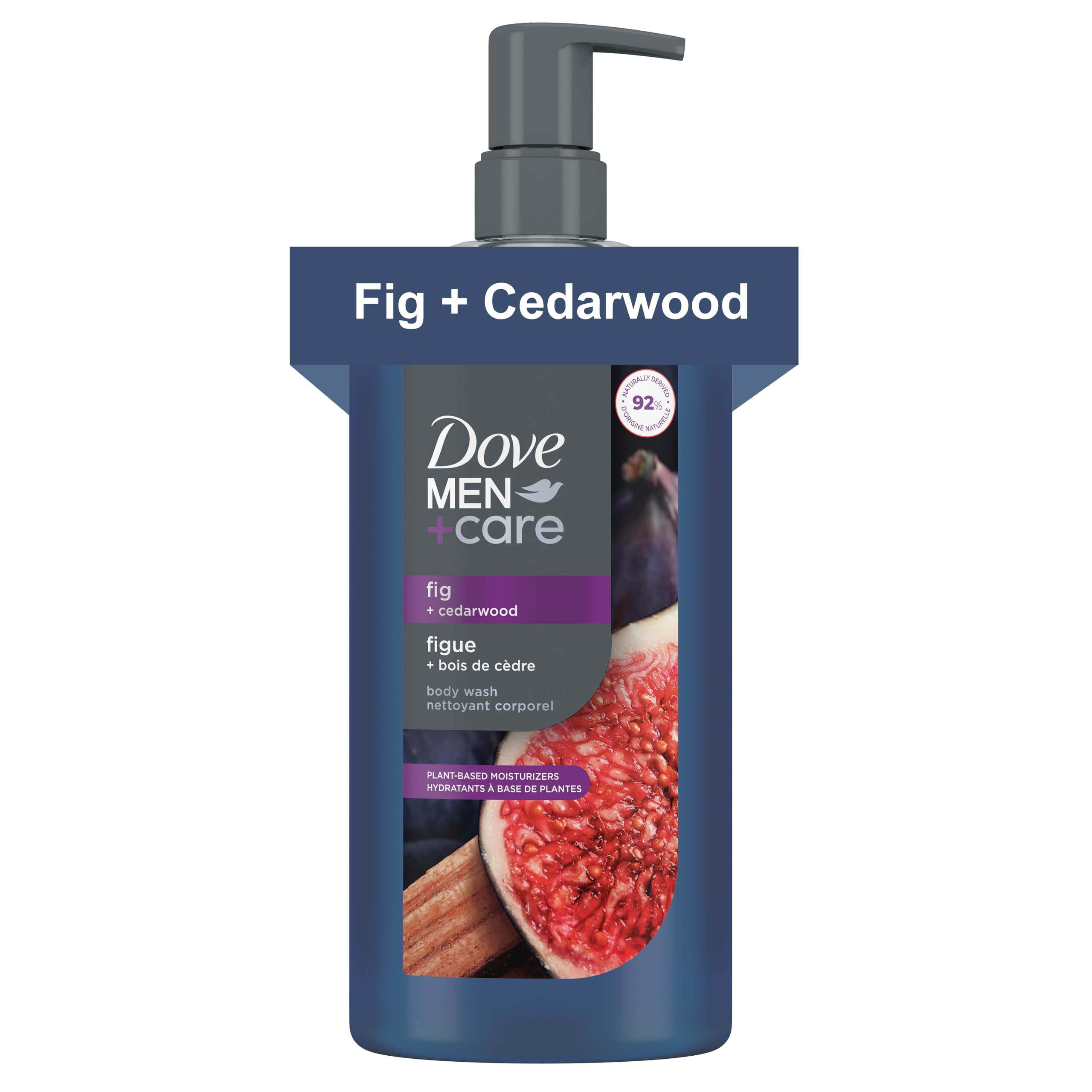 DOVE MEN Moisturizing Body Wash 1 Dermatologist Body Wash for Men Sulfate Free Paraben Free Dye Free Fig