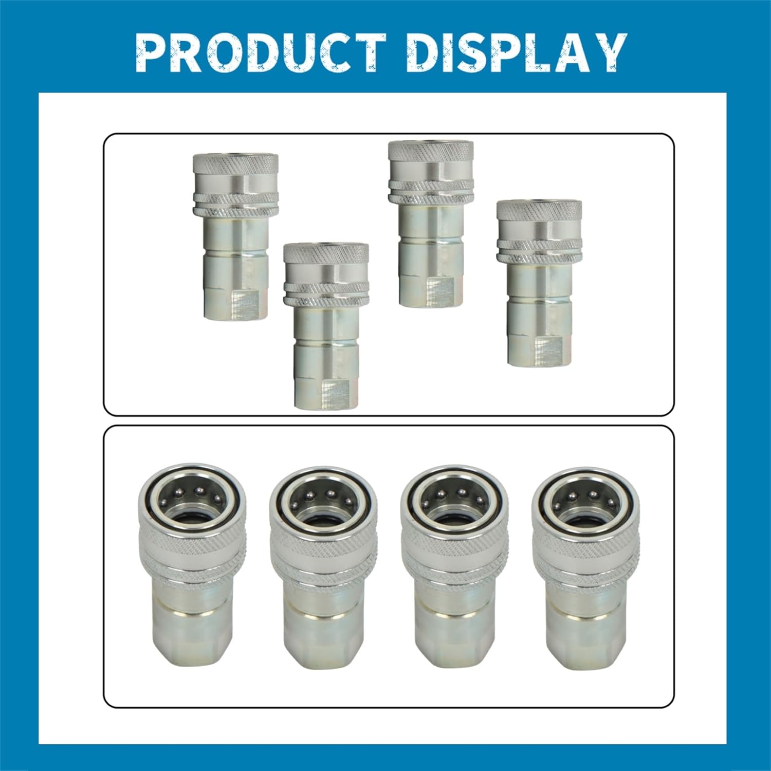 Silscvtt Replacement for John Deere LVA16843 Female Hydraulic Quick Connect Coupler (4 Pack)