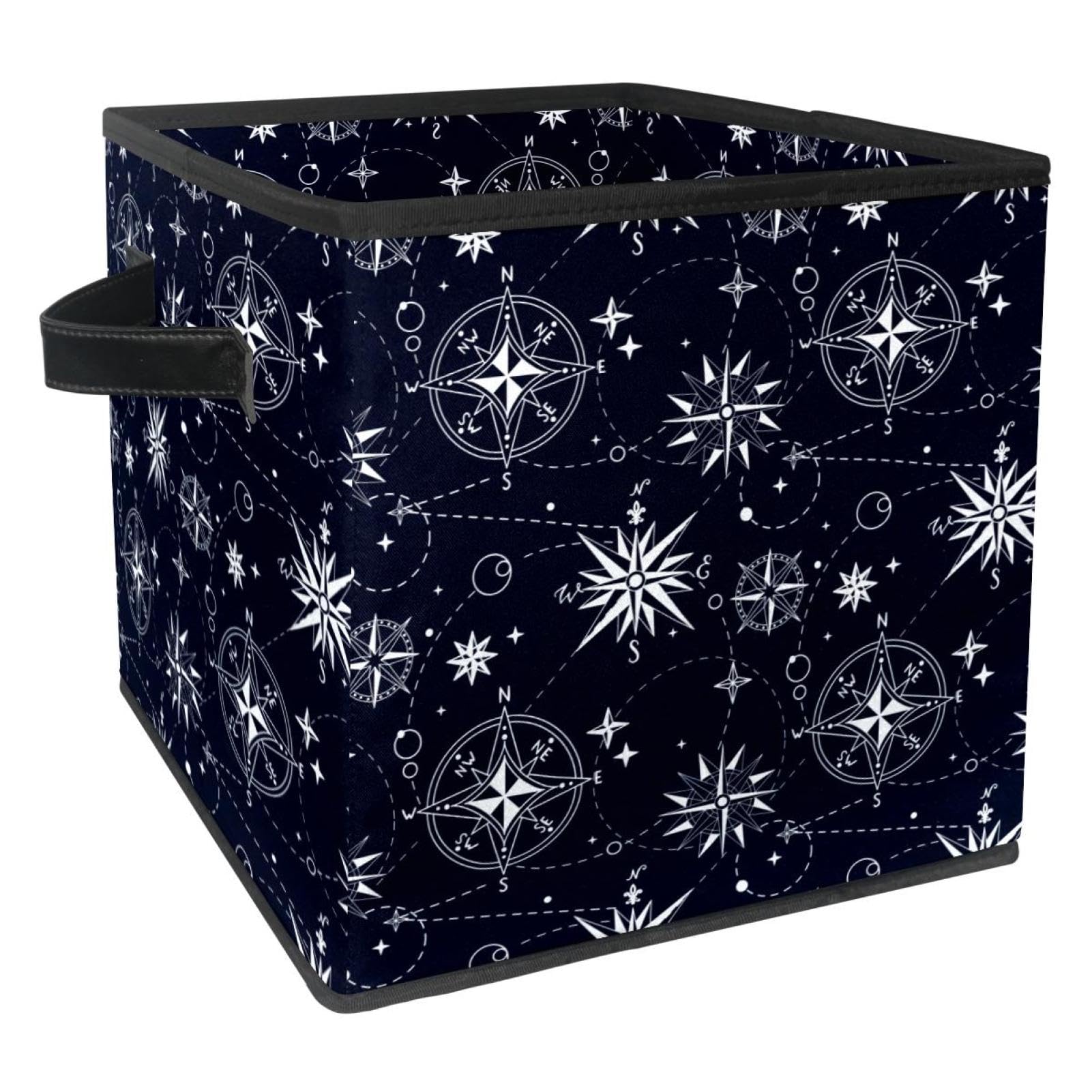 Boîte de rangement pliable boussole en tissu cube pour placard