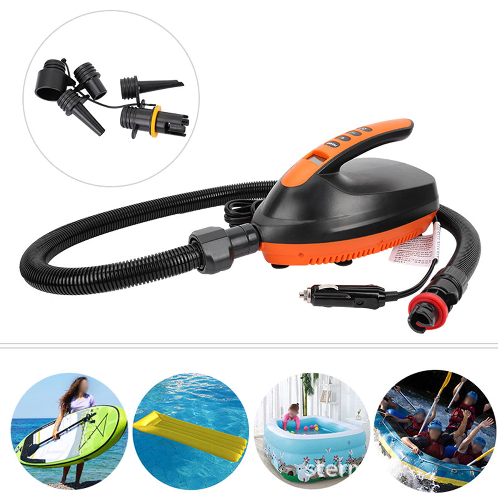 Pompe Rechargeable, Pompe à Paddle, Pompe à air numérique 12V à Haute Pression pour Planche à Paddle