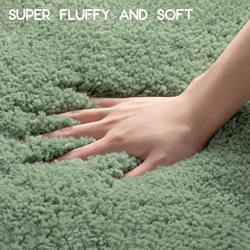 Miniatura 5 de YIHOUSE Alfombra de baño de microfibra gruesa suave para baño, lavable a máquina, antideslizante, absorbente, alfombra de ducha de 17 x 24 pulgadas,