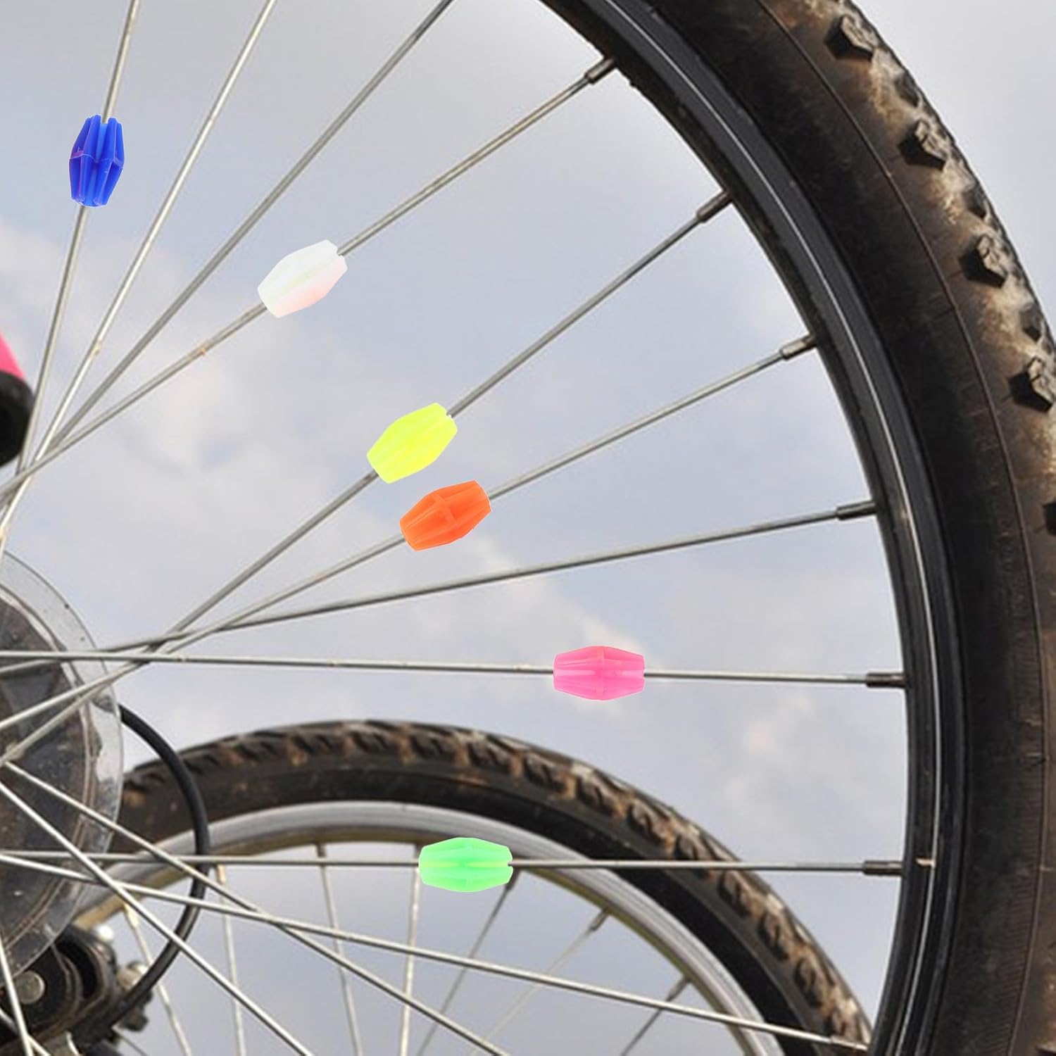 Luxshiny 36pcs Bicycle Spoke Beads Bike Spoke Accessories Colorful Plastic Decorations for Bike Versatile Use Fun Design Suitable for Adults and Random Color