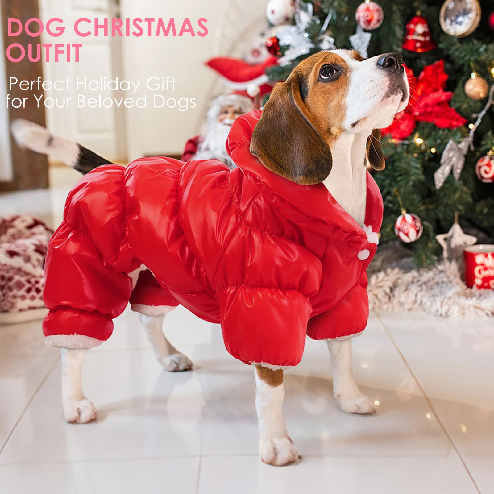 Winter-Hundemantel Wasserdicht – Ganzkörper-Jacke Für Kleine Hunde Mit Fleecefutter, Winddicht & Warm