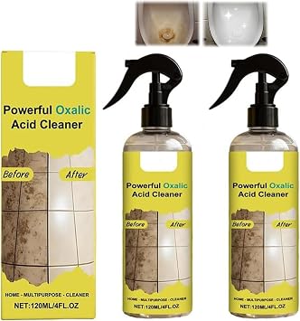 2pcs Powerful Oxalic Acid Cleaner, Multipurpose Home Cleaner, Quick-Acting Formula for Kitchen, Floor, Toilet, 120ML/4FL.OZ