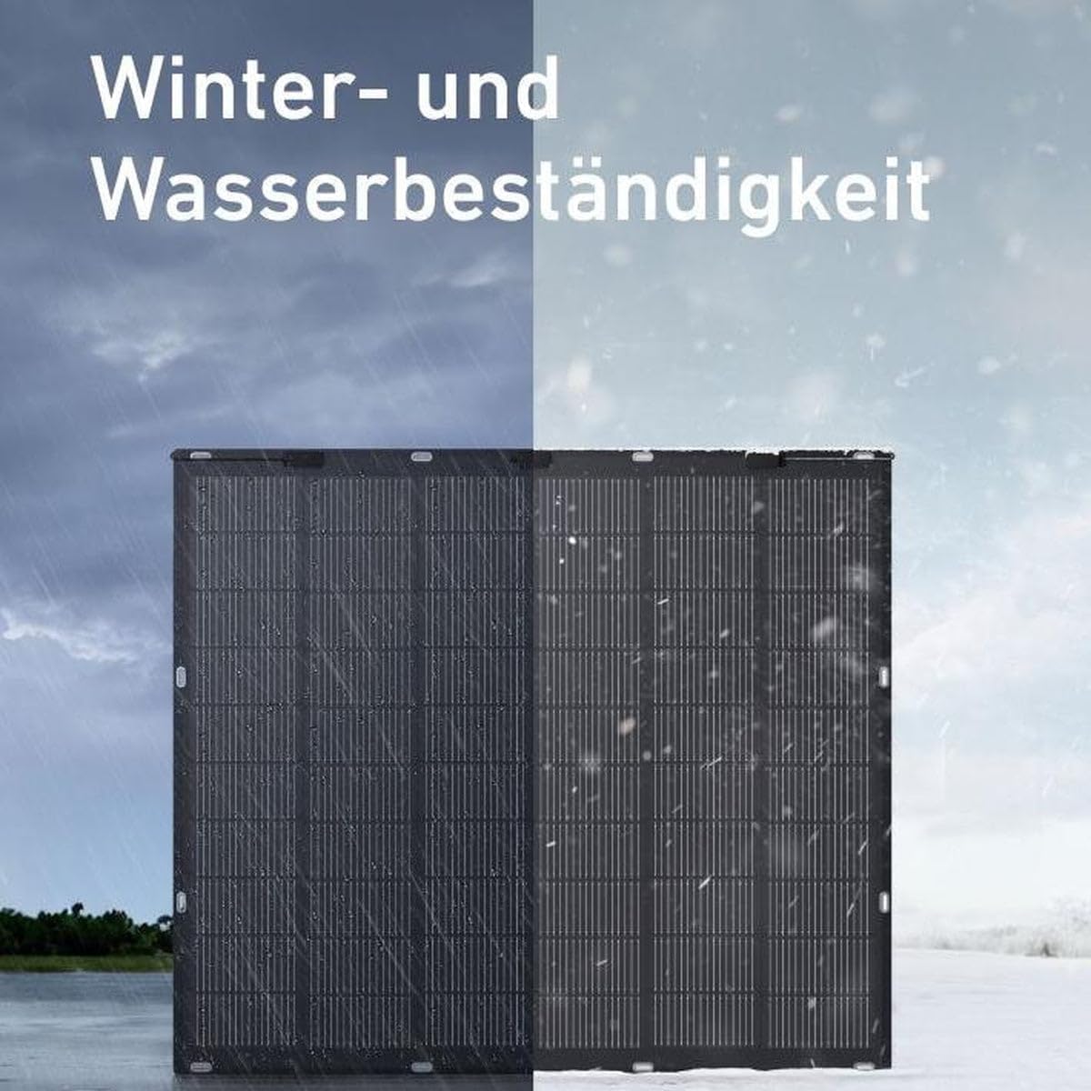 Kleines Kraftwerk Flexibles Balkonkraftwerk 450Wp – Flexible Solarmodule 2×225W Set inkl. Wechselrichter & Anschlusskabel – Solarpanel Komplettset für Balkon, Zaun & Sonderflächen