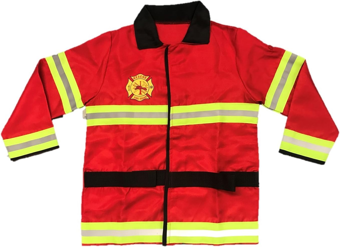 Children's Firefighter Role Play Costume and accessory Set Kids Boys Girls (Firefighter Jacket only, Large ( 5-8 Years ))