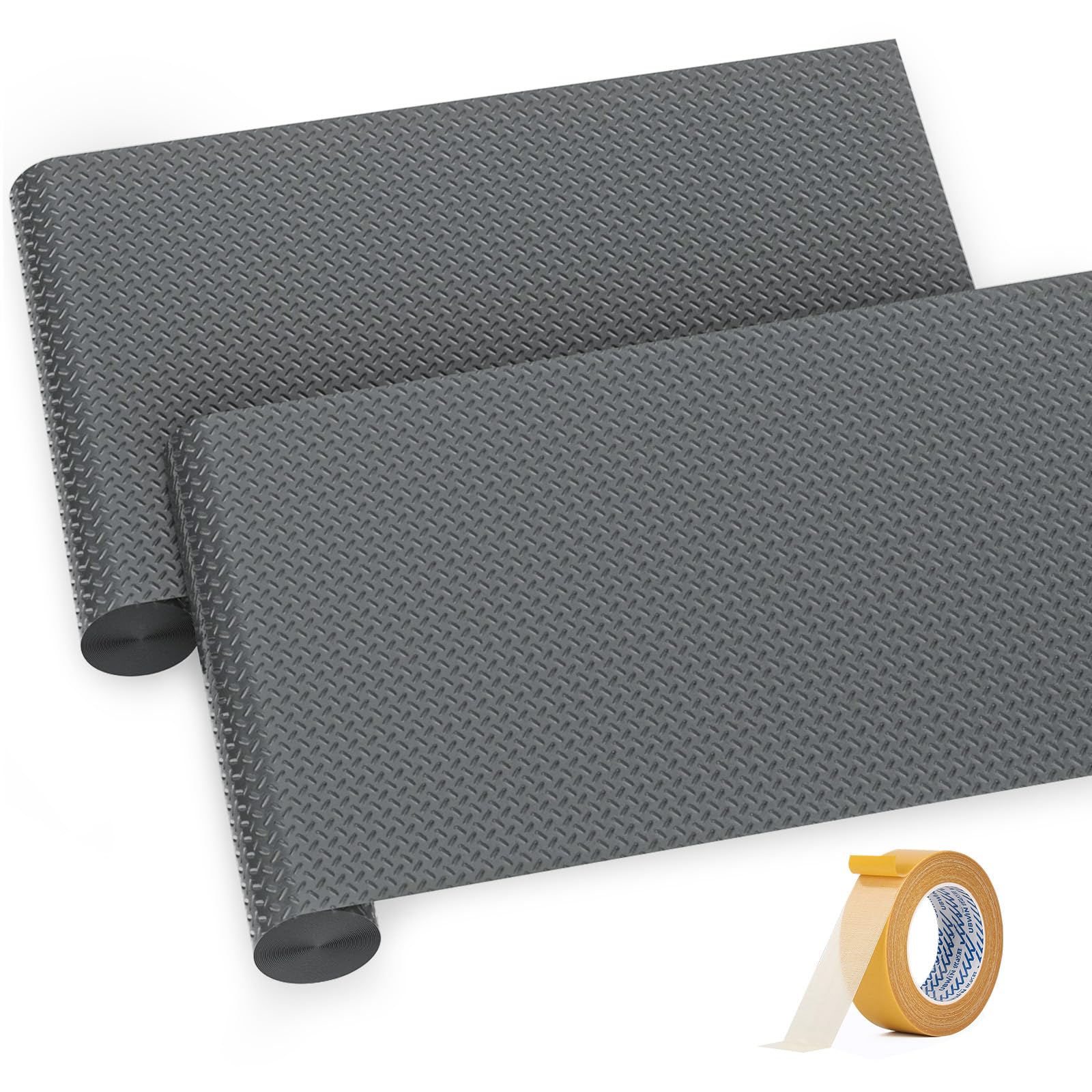 2rolls 4x13ft garage floor mat, garage floor roll for under car, golf cart parking mat, diamond plate pvc rubber motorcycle mat, non-slip floor protector for garage warehouse trailer