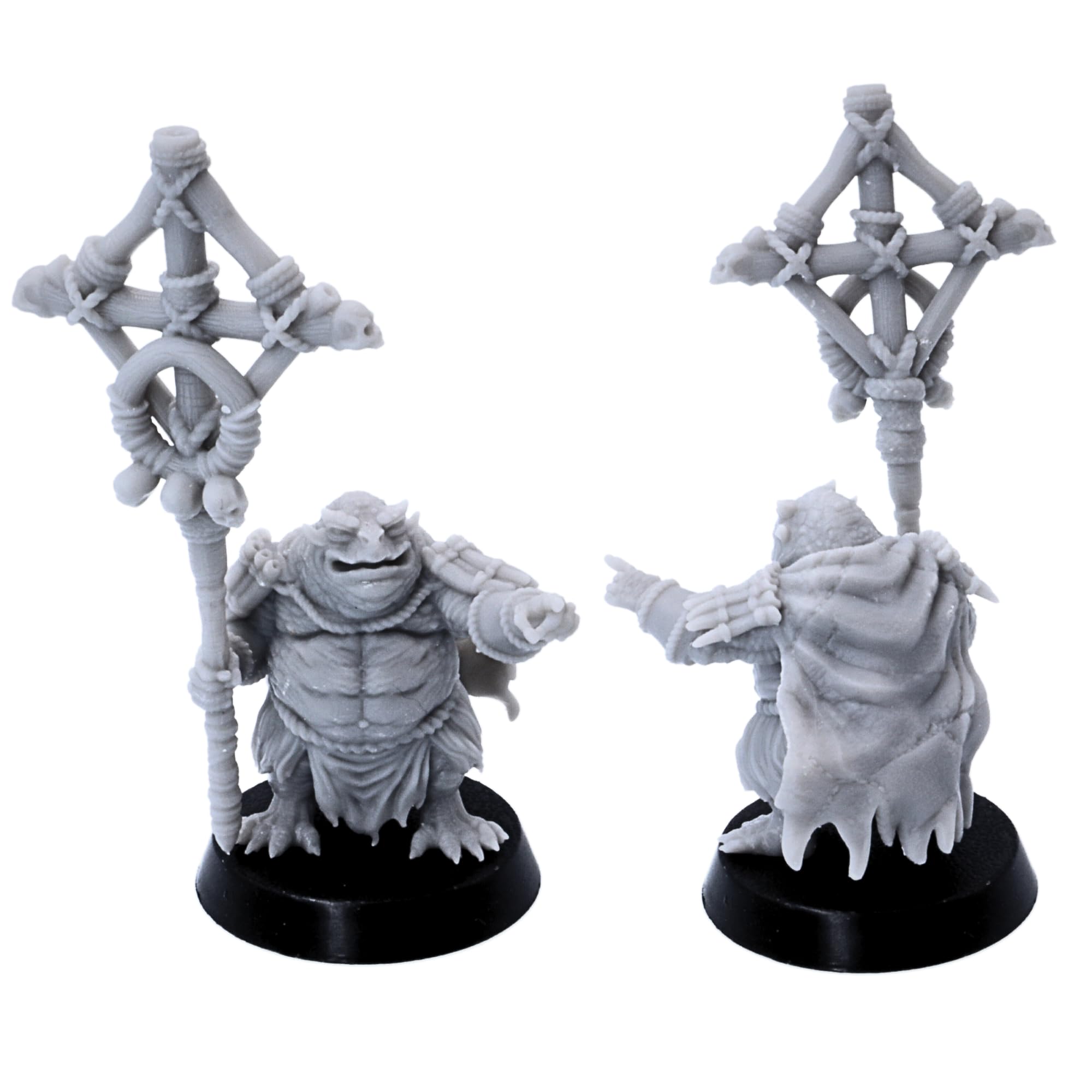Forged Terrain 32mm Swamp Toad Warriors & Frogmen Highlands Miniatures, Fantasy RPG Monster Set for Dungeons & Dragons - Image 4