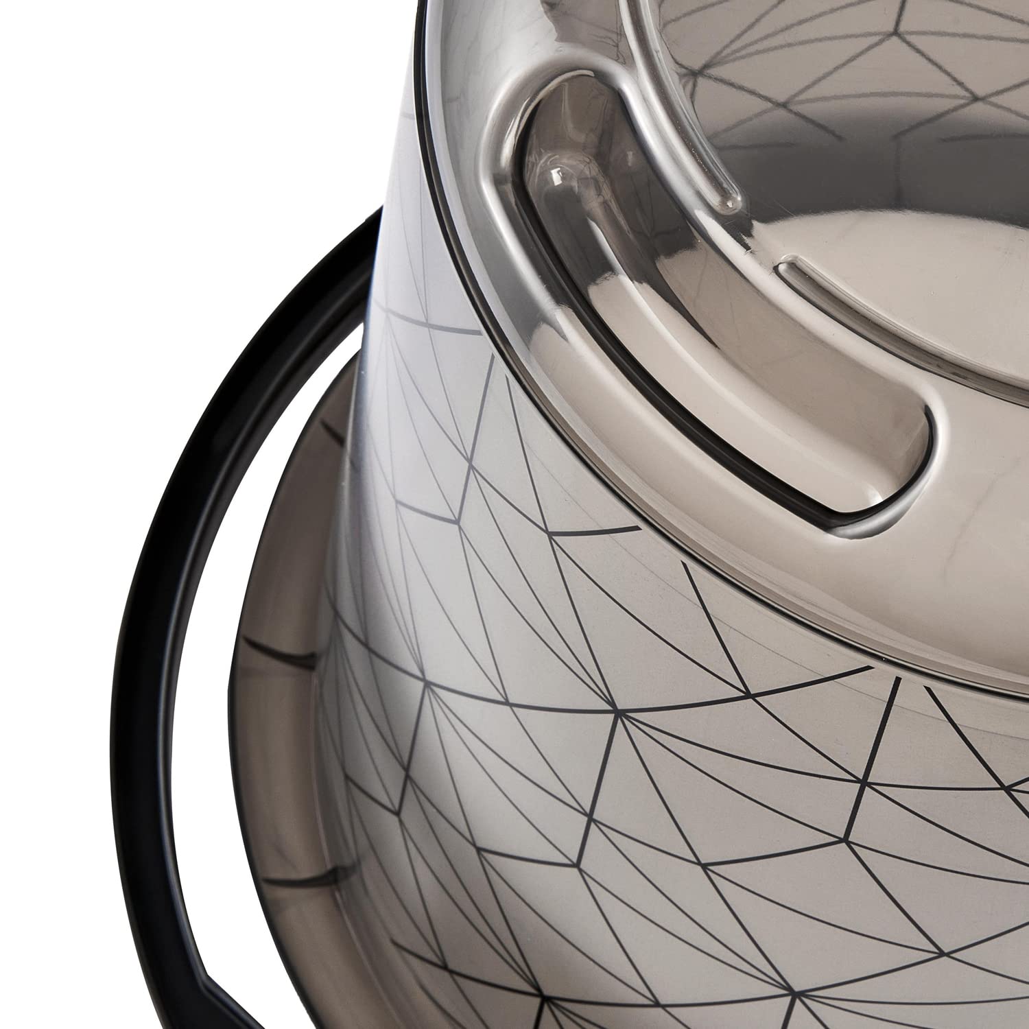 keeeper Cubo con escala de medición integrada y asa ergonómica, 10 L, Ilvie Polygon, Gris Crystal
