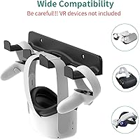 Vista 3 de HomeMount VR Wall Mount Storage Stand Hook-for Meta/Oculus Quest 2/Quest/ Rift/ Rift S/ Valve Index/ HTC Vive/ HP Reverb G2/ Playstation VR