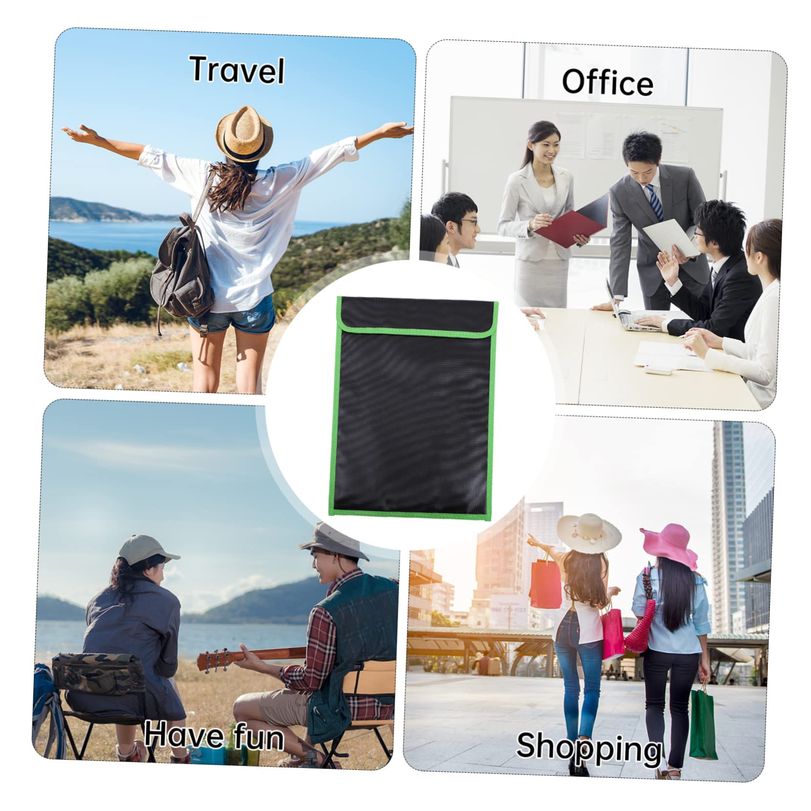 DOITOOL Bolsa Para Ignífuga Bolsa Portátil Prueba De Para Archivos Importantes Casa o Oficina