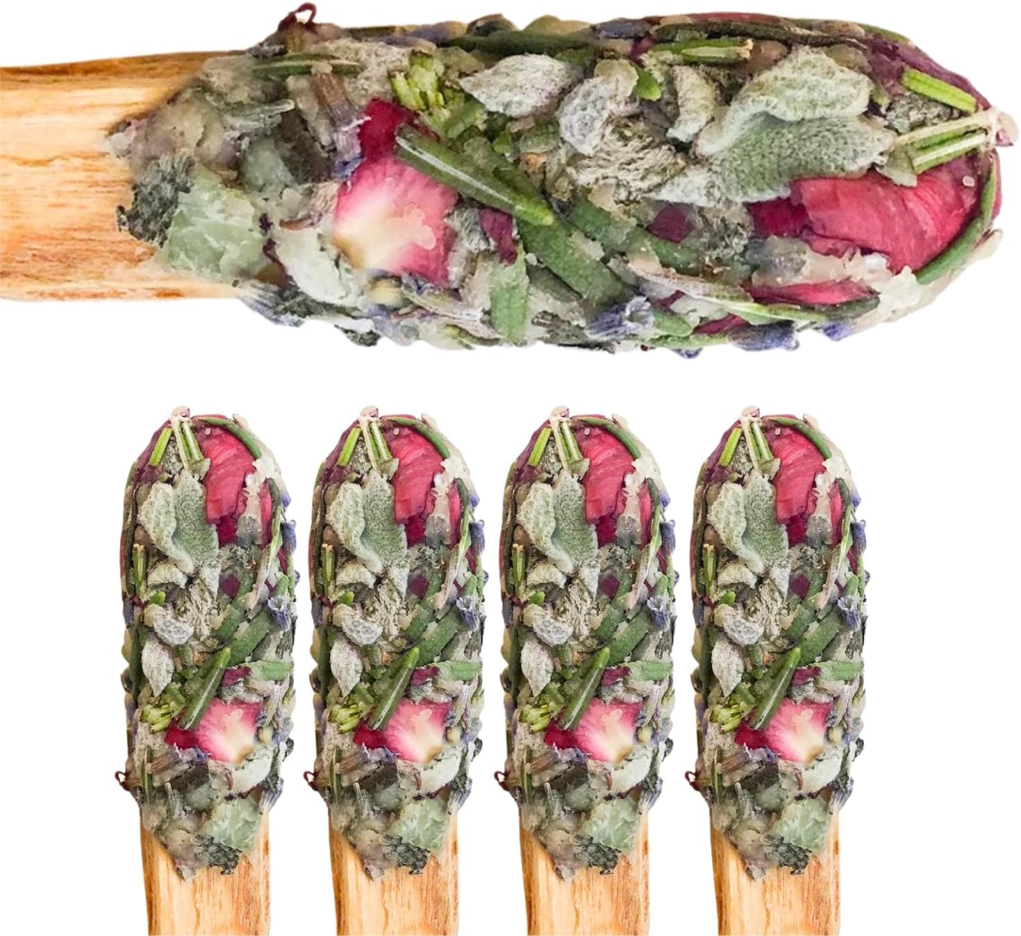 Awafi Mill Herbal Smudge Pop | Palo Santo Sustainably Harvested PERU Smudging Stick | Natural Incense | بخور عشبي (Pack Of (3) Pops)