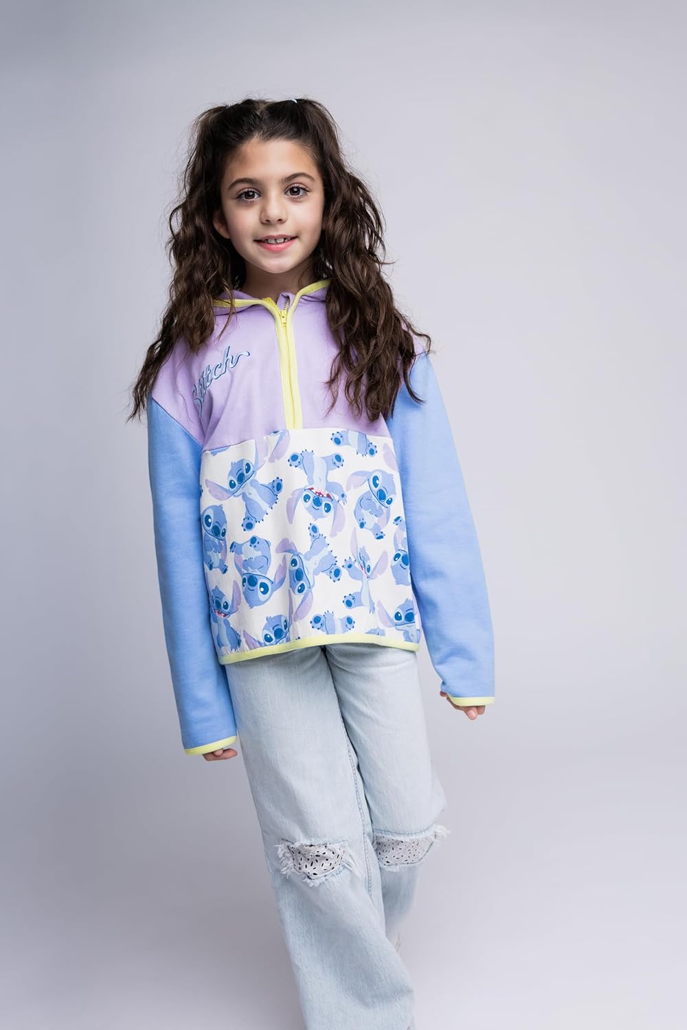 Disney Girls Fleece Half Zip Hoodie Toddler to Big Kid Sizes (2T - 14-16)