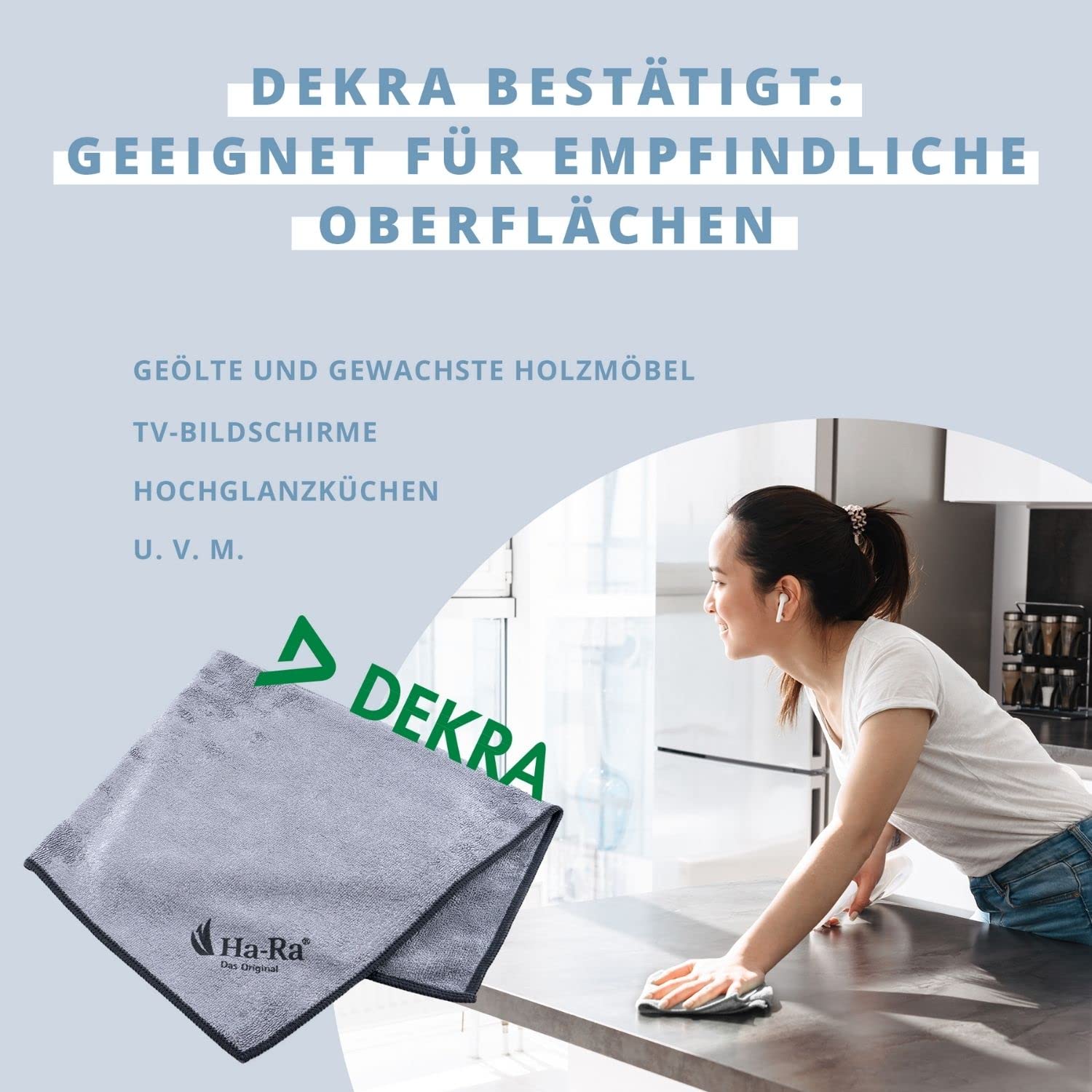 Ha-Ra Fenster-Putz-Set ein Team I Fensterwischer 32cm I Konzentrierte Vollpflege 500ml I Microfaser Star Tuch anthrazit 38x38cm I Fenster Reinigungsset