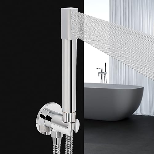 Miniatura 8 de Cabezal de ducha de mano de latón, kit de cabezal de ducha de alta presión de lujo con conector de pared y juego de manguera, para sistema de ducha