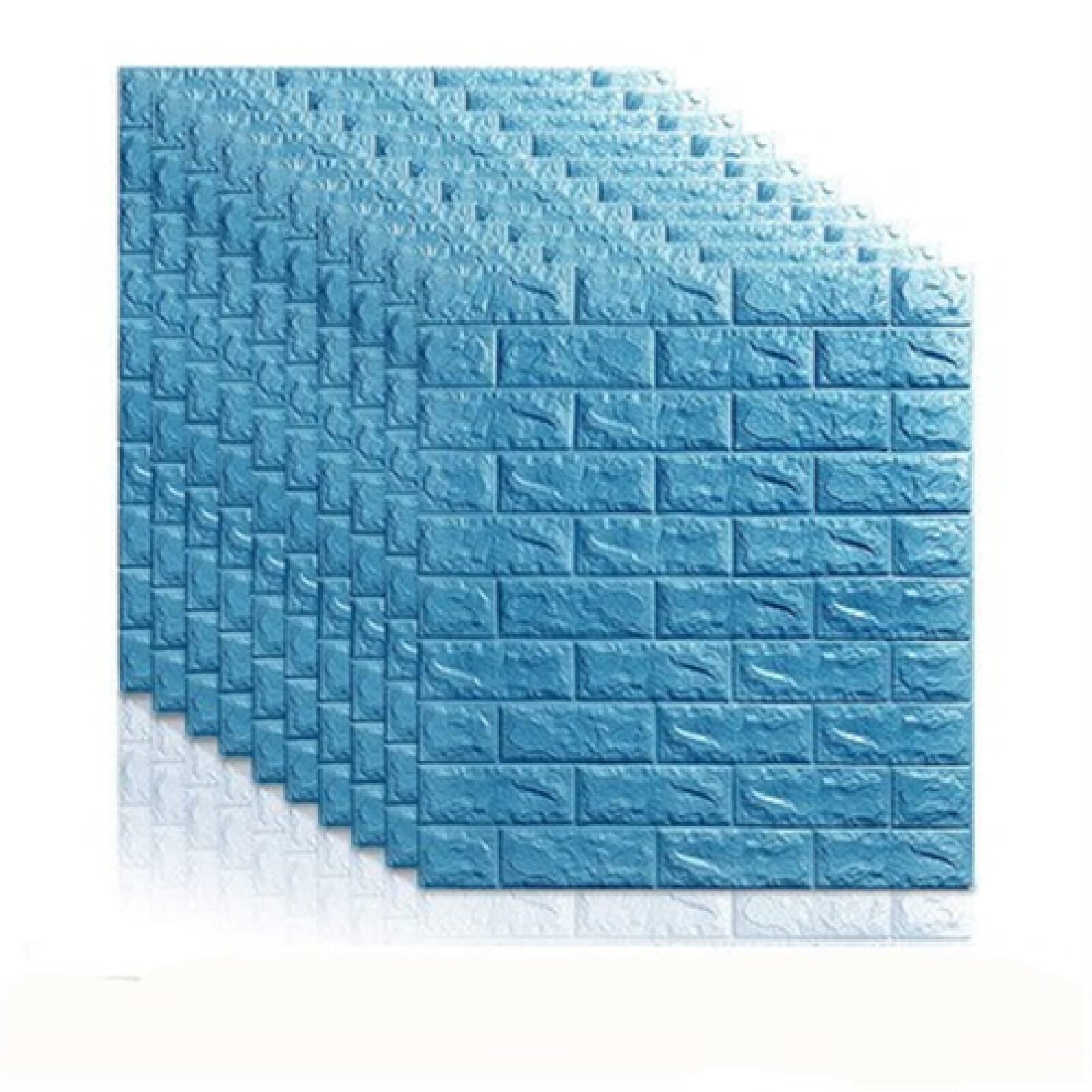 10 PZ 70 * 77 CM Adesivi murali impermeabili in schiuma Adesivi murali 3D Adesivi murali autoadesivi fai da te decorazione della parete della casa_77 X 70 X0,55 cm