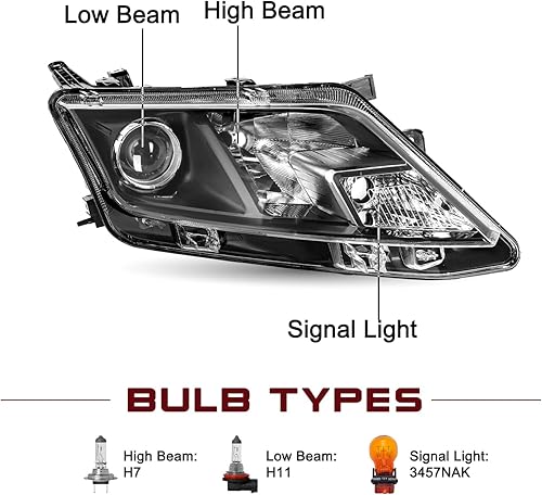 Miniatura 2 de JSBOYAT Reemplazo del conjunto de faros delanteros para Ford Fusion 2010 a 2012 (lado derecho del pasajero)