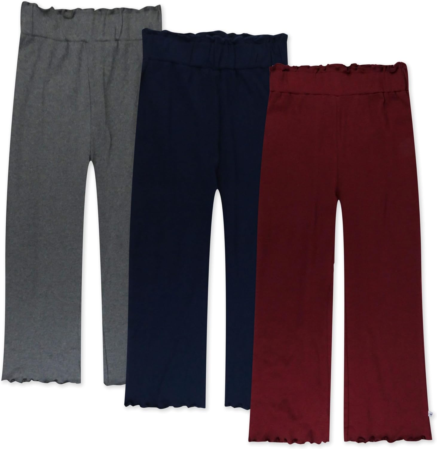 HonestBaby Baby 3-Pack Flowy Pant Set W/O Pockets 100% Organic Cotton for Toddlers, Baby Boys, Girls