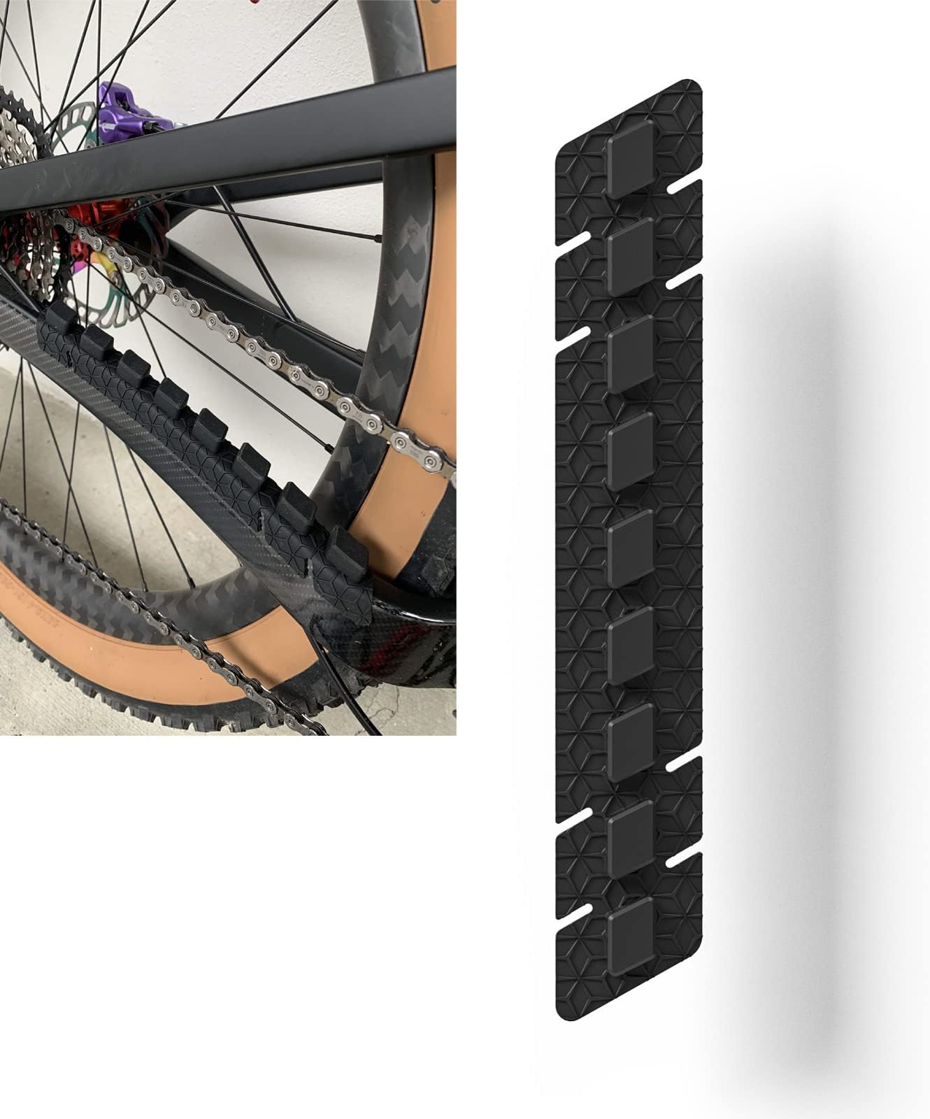 ENLEE Mountain Bike Chainstay Protector, MTB Silicone Chain Stay Frame Guard, Road Bicycle Chain Pad - Protect Your Bike Frame from Scratch by Chain