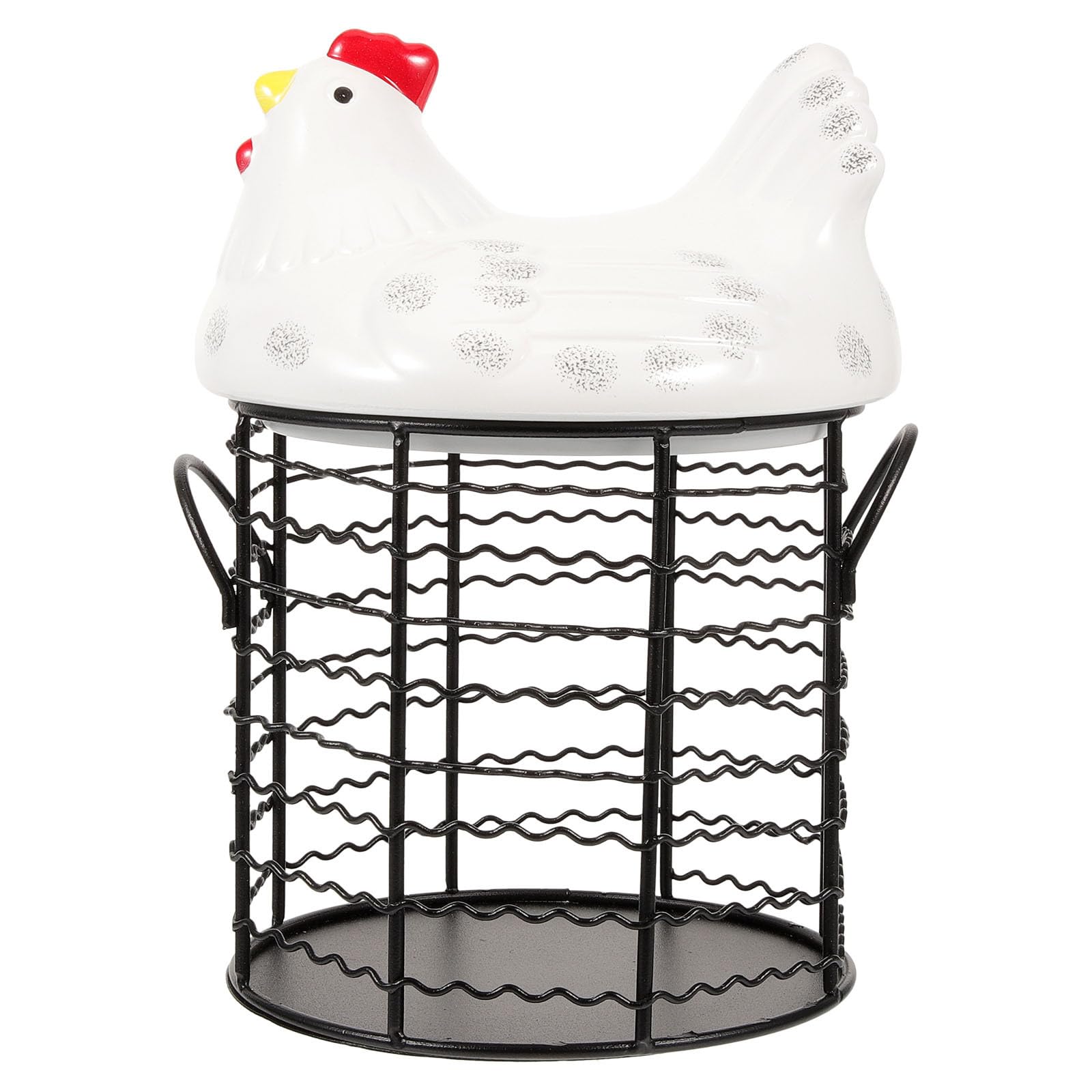 Canasta de almacenaje decorativa tipo gallina para organizar alimentos frescos
