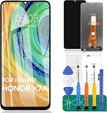 SRJTEK For Huawei Honor X7A 2023 LCD Display For Honor X7A Screen Replacement RKY-LX1, RKY-LX2, RKY-LX3 Touch Digitizer Assembly Repair Kits Black,Without Frame