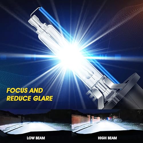 Miniatura 5 de TECTICO D2S - Bombillas de xenón HID para faros delanteros, 35 W, 8000 K, luz blanca fría, faros altos y bajos, bombillas de repuesto automotrices,