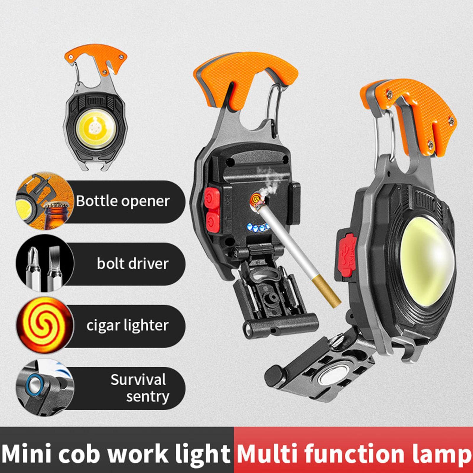 Luce Da Lavoro Slim Ricaricabile USB – 500 Lumen, Tascabile Con Clip – La Tua Compagna Di Avventure