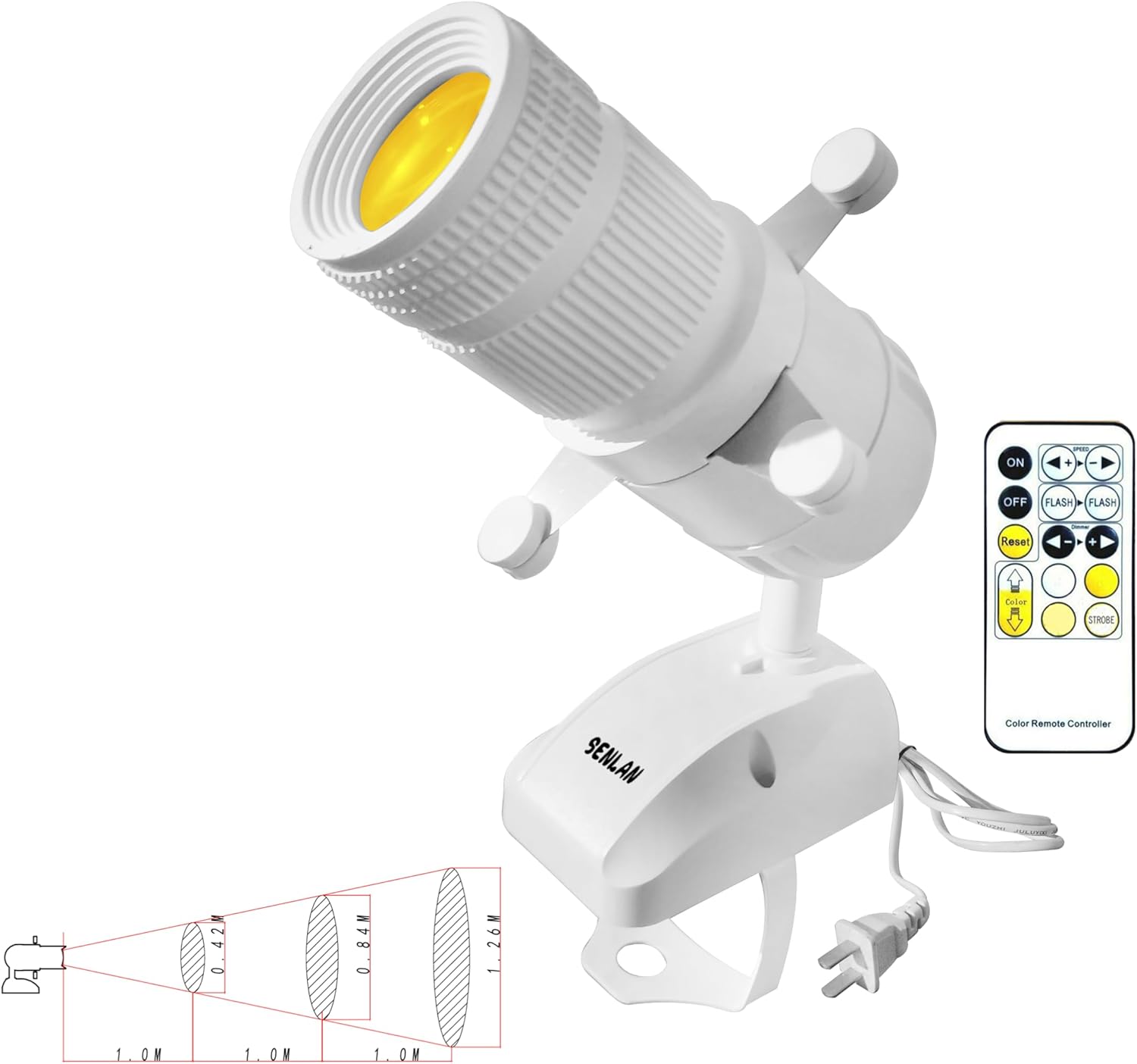 LED Shapeable Spotlight with Adjustable Stand, spot Light for Gallery,musum,Concert,Stage(White)