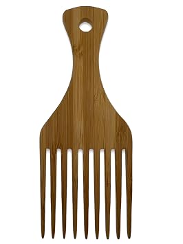 Afro Hair Pick - Natural Wood Afro Combs for Women Men - Wide Tooth Wooded Hair Comb for African American Pick for Hair