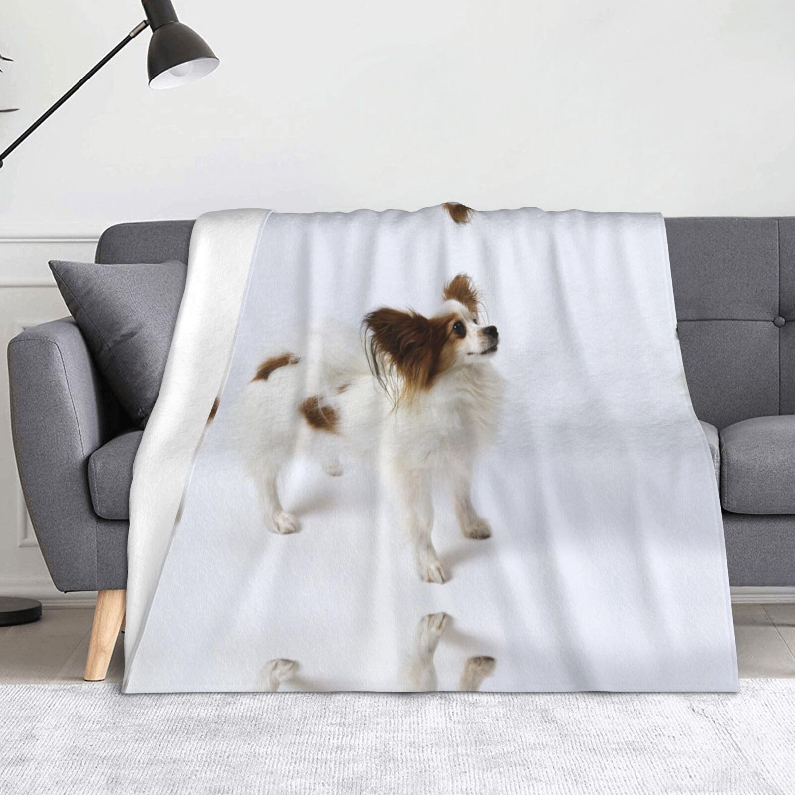 Couverture polaire flanelle douce lavable en machine plaid lit voyage 152x127 cm