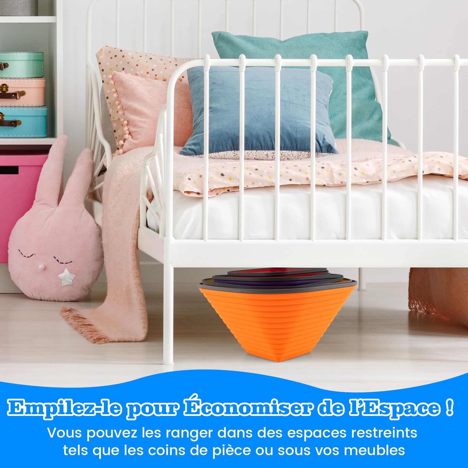 COSTWAY Pierres d'équilibre Empilables Enfant Bord TPE, Parcours Motricité Motif Antidérapant, Jouet Sensoriel Intérieur Extérieur, Charge 80kg 3 Ans+