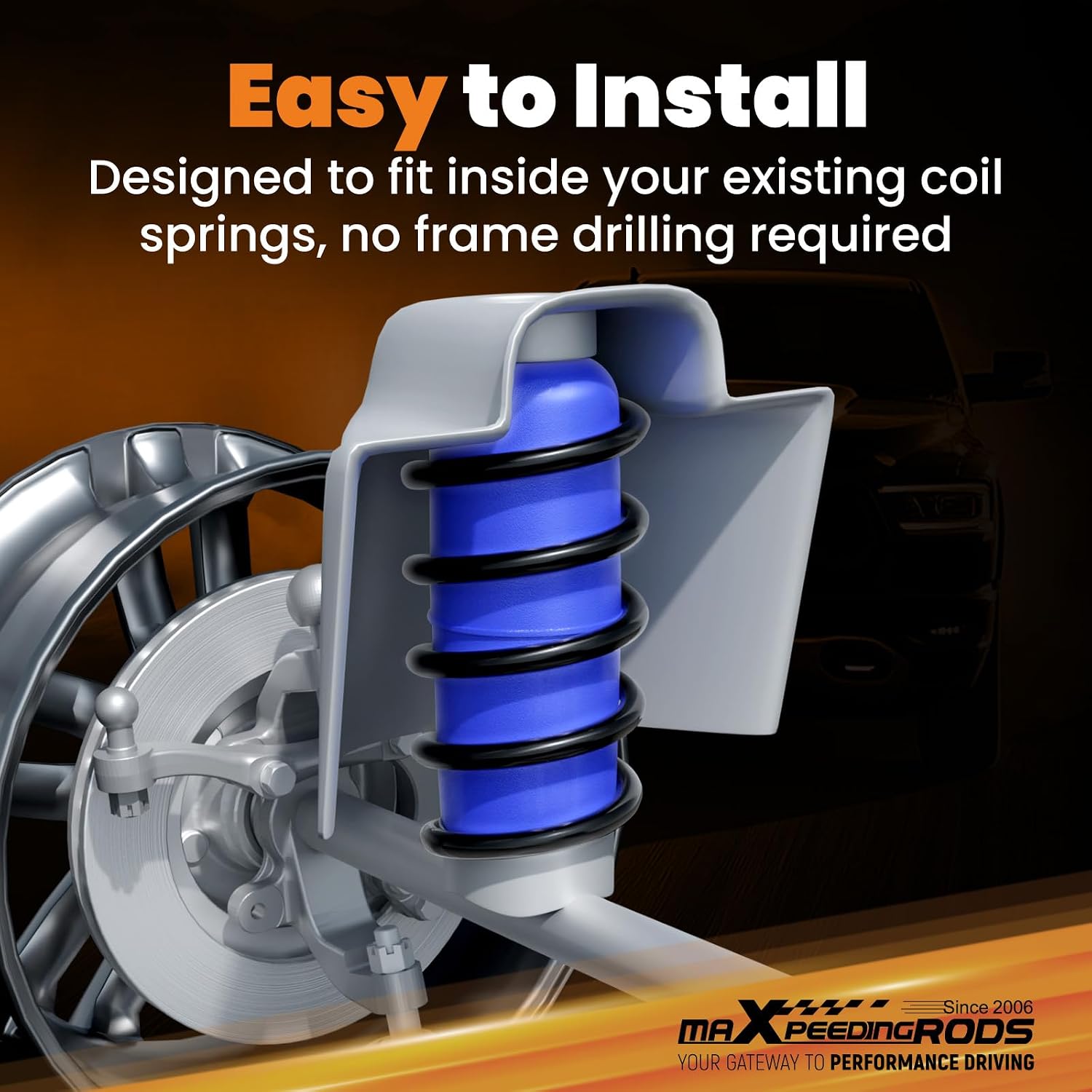 maXpeedingrods 2300 lbs Rear Air Helper Spring Kit for GMC Yukon 2001-2020, for Chevrolet Suburban 1500 Tahoe 2000-2020, for Cadillac Escalade 2002-2007 Coil Spring Air Suspension Bags Kit