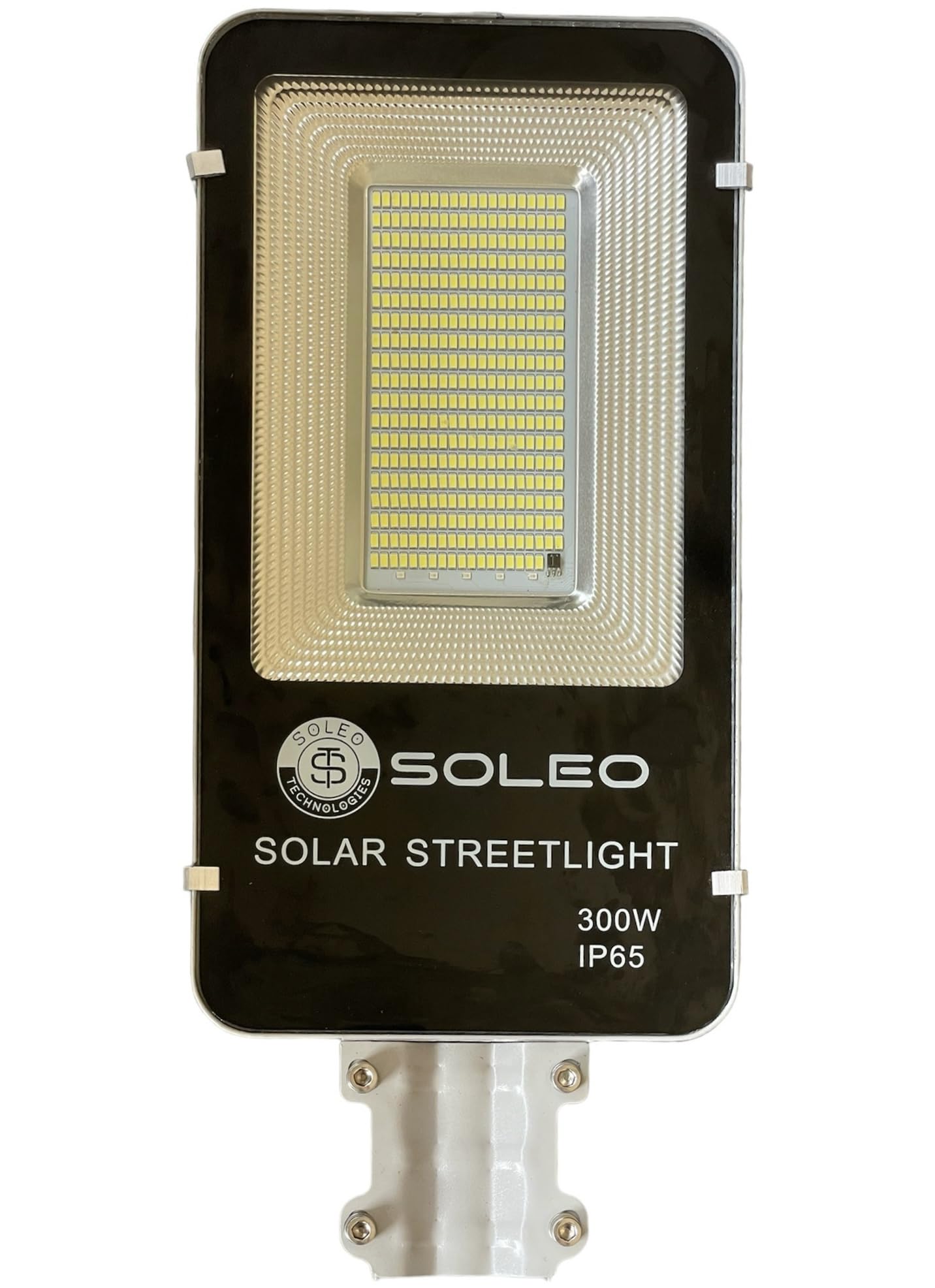 Soleo 300W Solar Street Light - Easy Installation, Separate Panel and Light, Remote Control, Adjustable Brightness, Aluminium casing