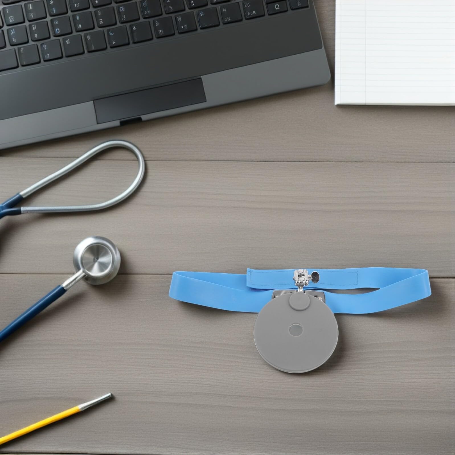 Specchio per Esame Frontale da Medico 2 Pezzi in Silicone | Acciaio Inossidabile, Riflettore Diagnostico Montato sulla Testa, per Sale Operatorie e Ambulatori Orl