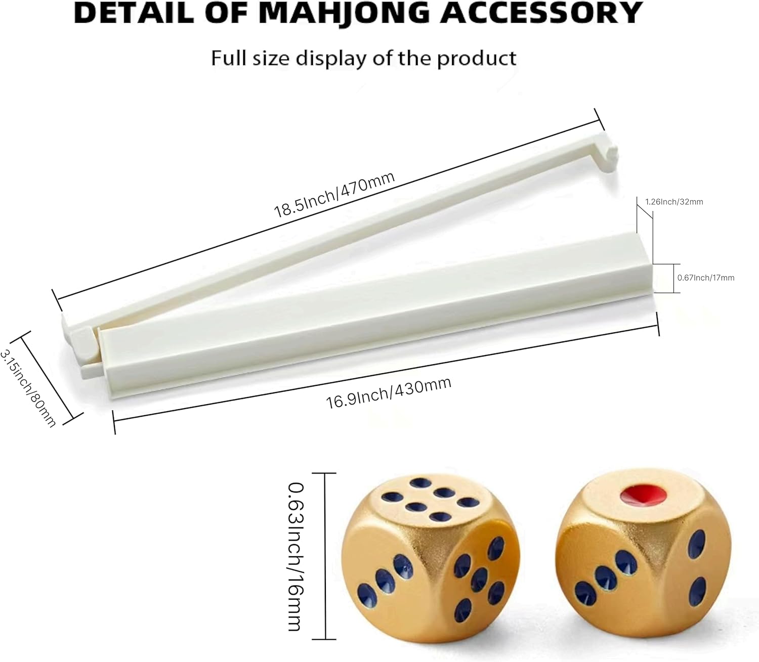 Mahjong Racks with Pushers, Clear Acrylic American Majiang Tile Racks, Enhanced Mah Jongg Tile Holders Set of 4 with 3 Goldern Dics (Beige White)