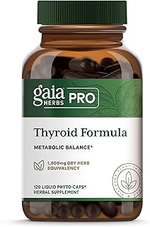 Pro Thyroid Formula - Supports Cardiovascular & Metabolic Health - with Ashwagandha Root, Schisandra Berry, Kelp & Brown Seaweed - Vegan & Gluten-Free - 120 Liquid Phyto-Caps (60 Servings)