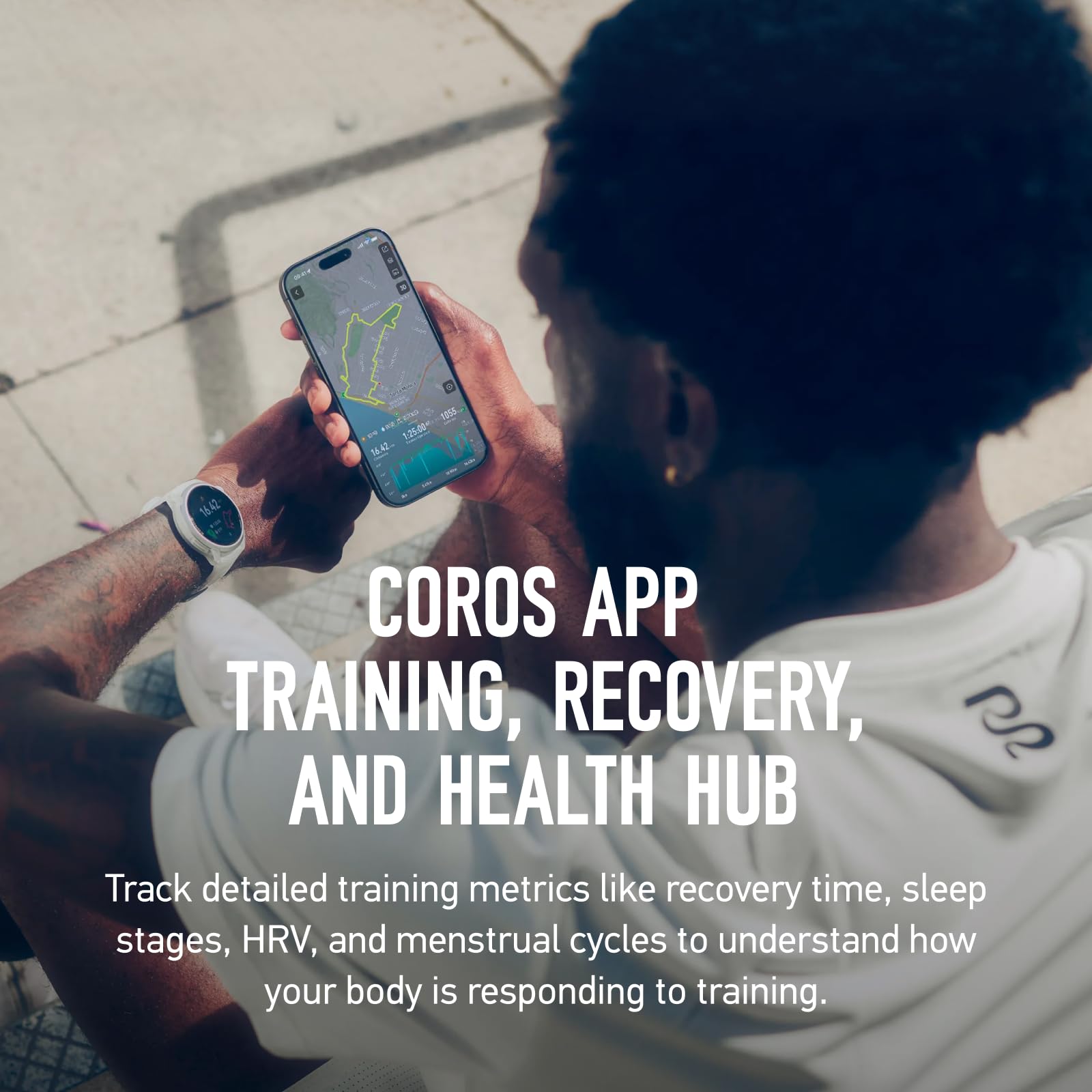 COROS PACE 4 Ultralekki sportowy zegarek GPS, ekran dotykowy AMOLED 1,2", 19 dni codziennego użytkowania, sterowanie głosem, zaawansowane narzędzia treningowe, GPS, nawigacja (biała chmura)