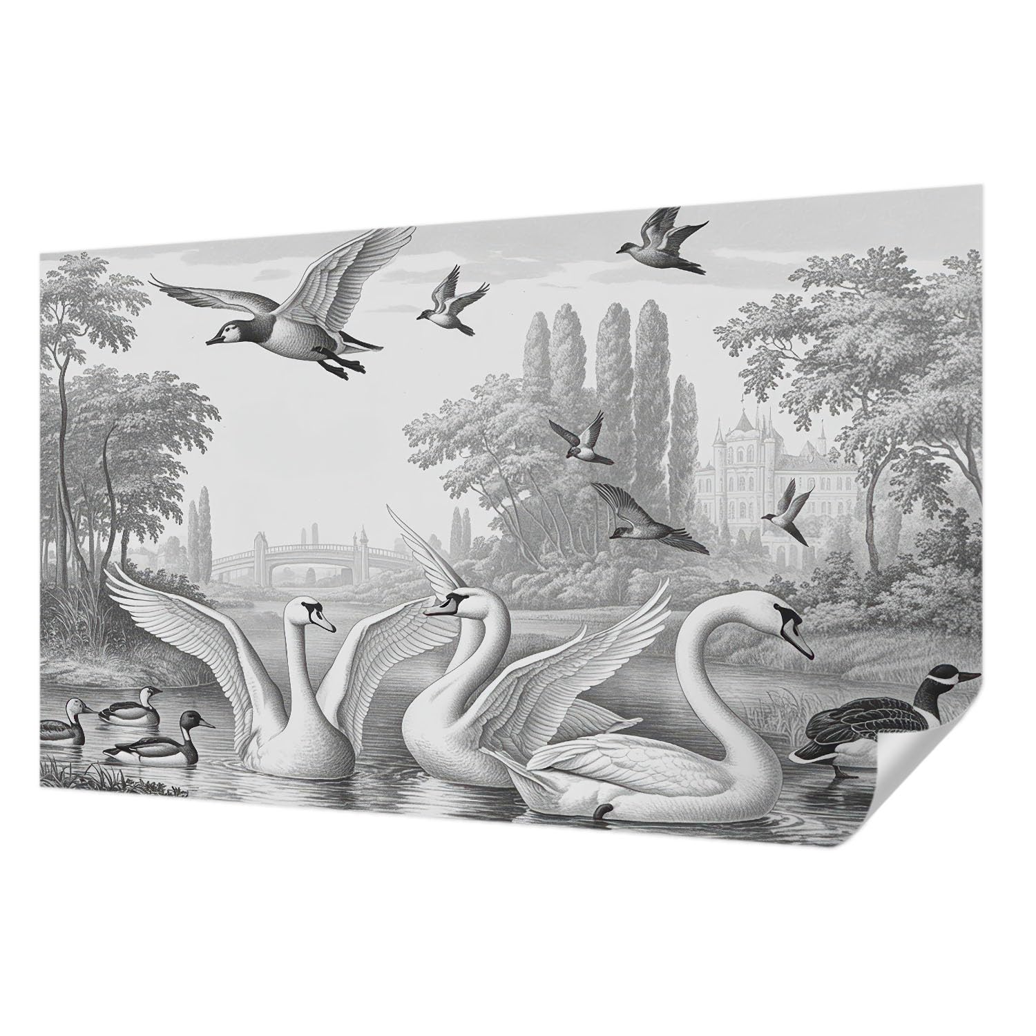 Papier peint adhésif anti-tache Tulup 416x254 cm pour masquer les défauts d'un mur