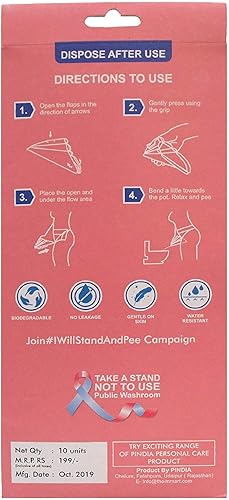 Miniatura 2 de PINDIA - Dispositivo portátil para orinar para mujer  Embudo de orina desechable reciclable  Viajes, camping, senderismo y actividades al aire libre