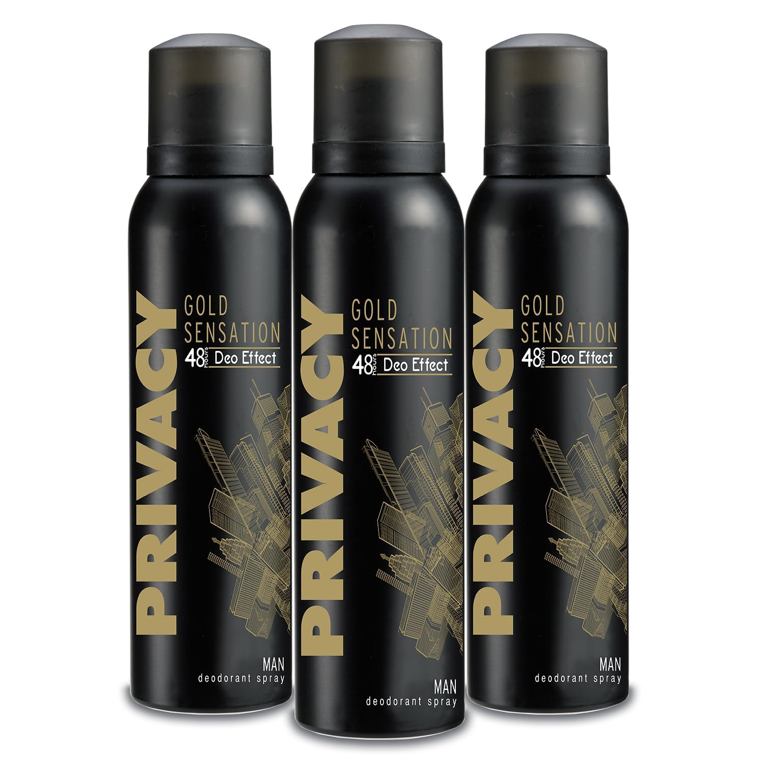 Privacy Gold Men Deodorant 3x150ml