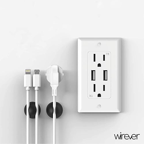 Miniatura 2 de Wirever Clips de cables para organización de cables, paquete de 24 soportes organizadores de cables para gestión de cables, organizador de cables