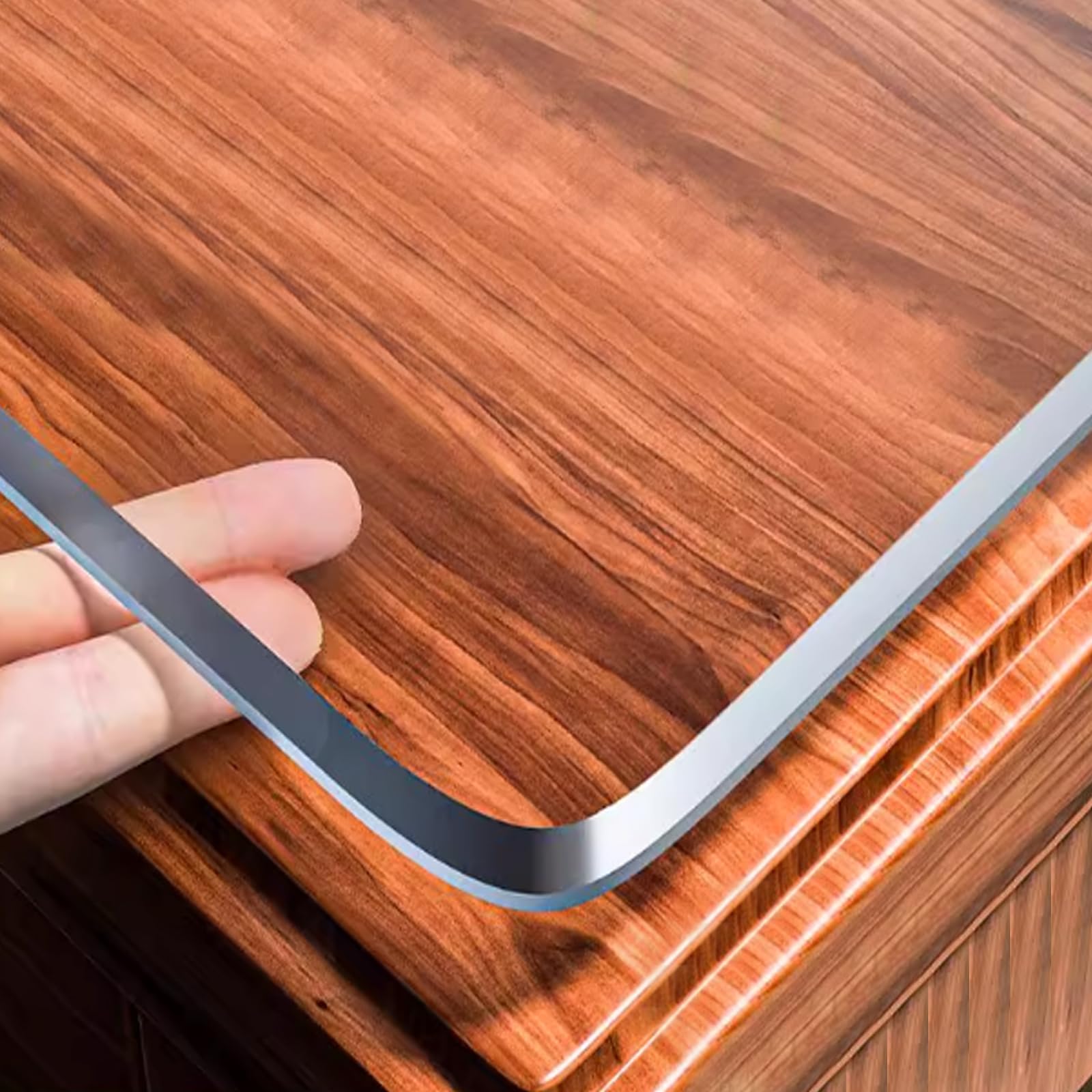 PVC Clear Table Protector PVC Table Pad Transparent No Shrinkage Water proof Heat Insulation Multiple Sizes(75x150cm/30x59in)