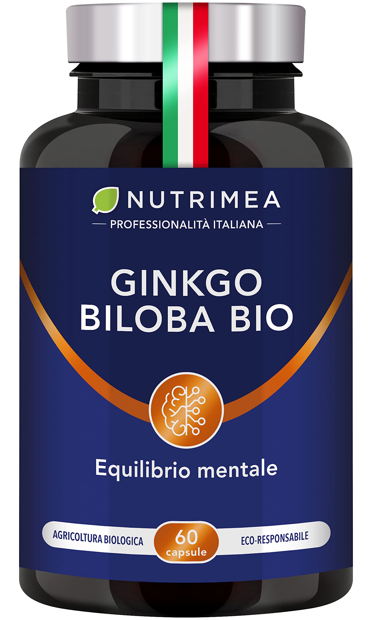 Ginkgo Biloba Biologico | Integratore per Memoria e Concentrazione | Aumenta le Prestazioni Cerebrali | Con Salvia Biologica