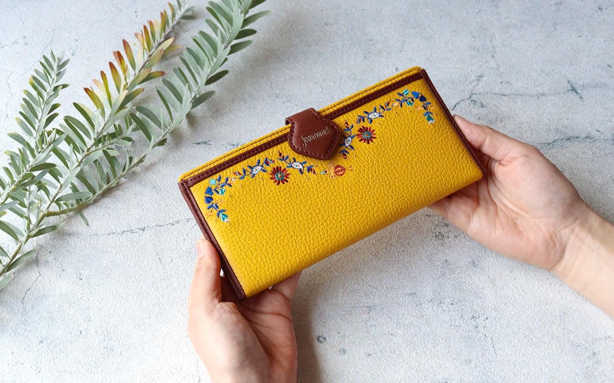 ホコモモラ　長財布　小鳥 Amazon | [ホコモモラ] 長財布 薄マチ 刺繍 鳥 ペタロ 5380174