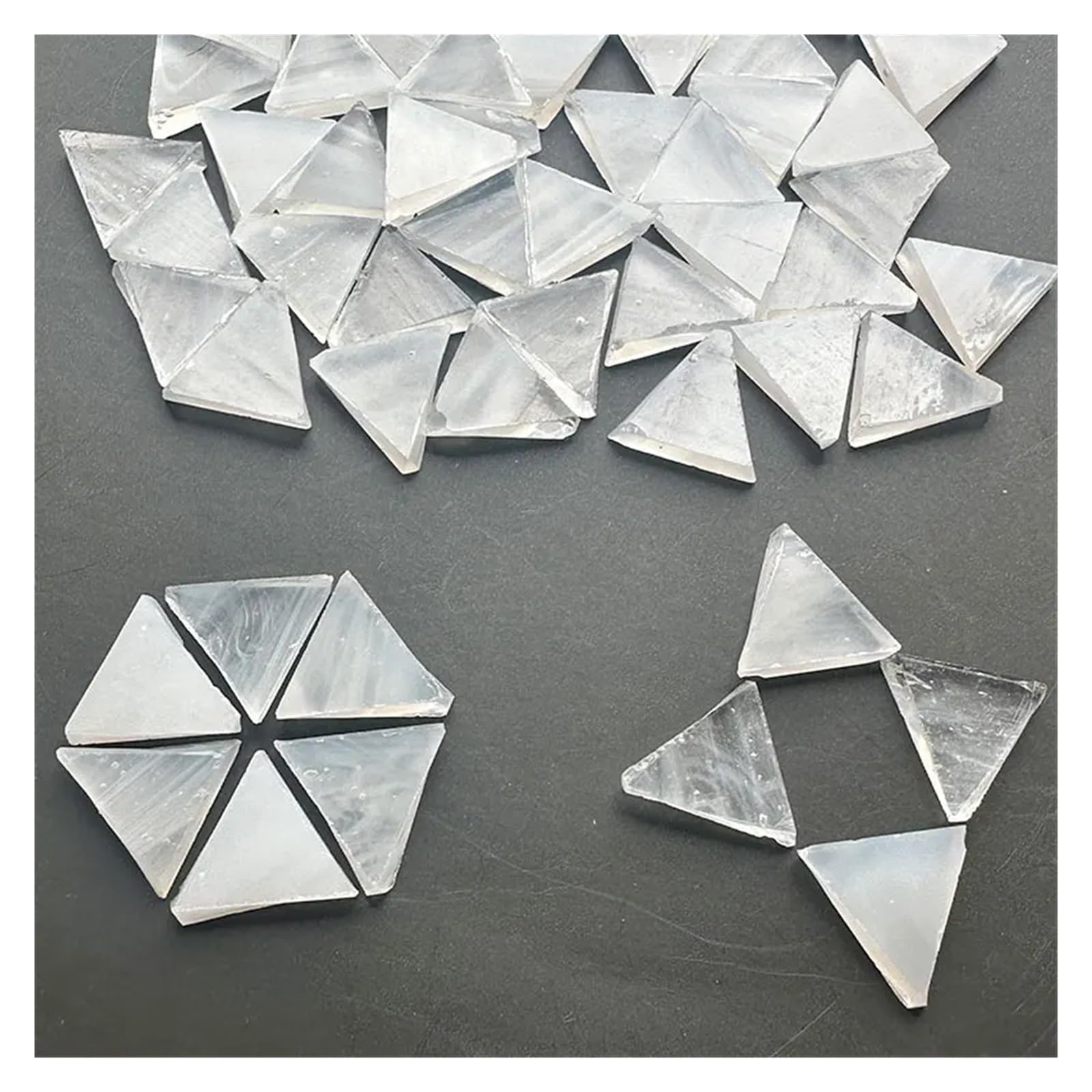 Btryldcfa Color4 Mosaic Tiles 50G Triangle Translucent Mica Mosaic Tiles Colorful Glass Diy Making For Craft Arts